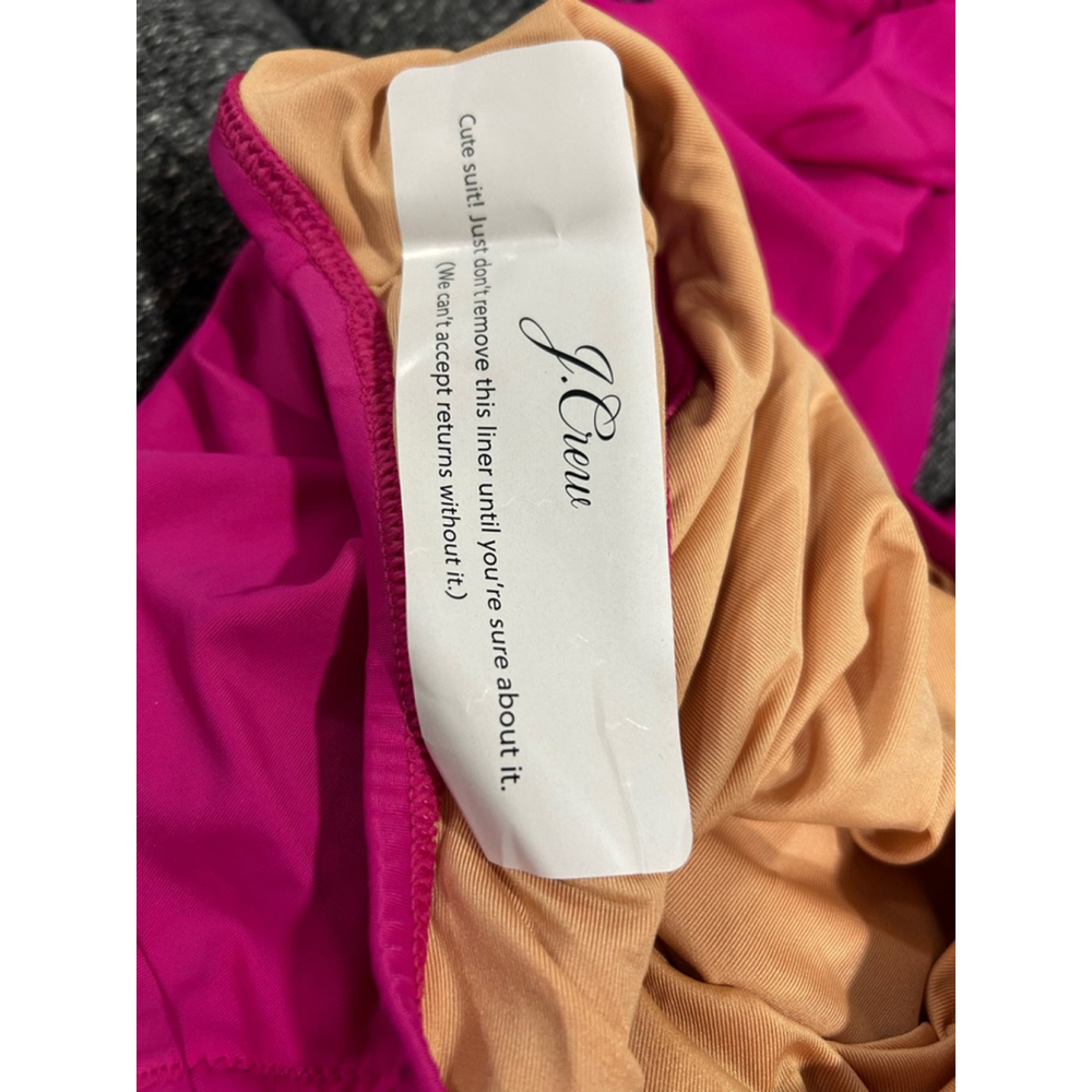 J.Crew Ruched ruffle one-piece swimsuit in pink - Picture 7 of 9
